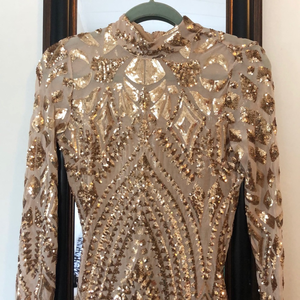 Gold Sequin Bodycon Dress